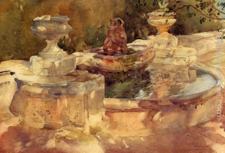 A Fountain At Frascati painting - Sir William Russell Flint A Fountain At Frascati art painting